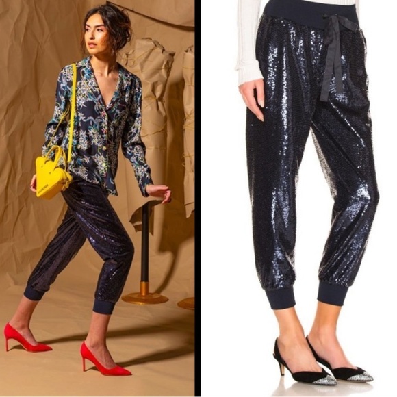 cinq a sept Pants - Cinq a Sept sequin joggers